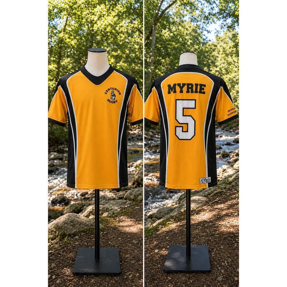 Vintage Kobe Rugby Jersey Canada Centurion Myrie #5 Yellow M
